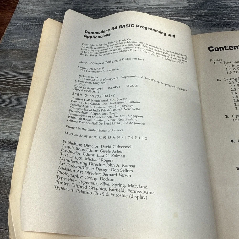 Commodore 64: Basic Programming and Applications by Goldstein Mosher 1984
